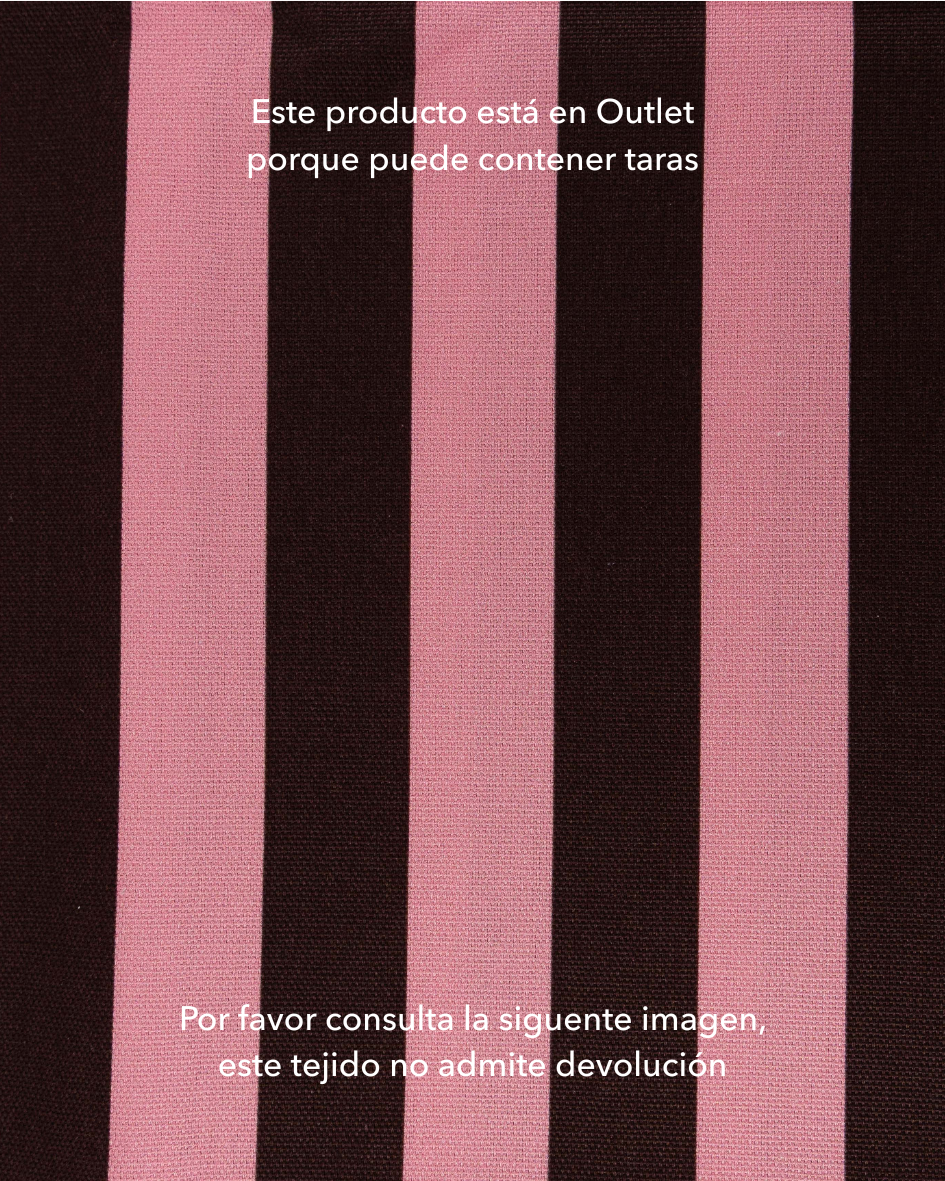 Semipanamá rayas rosa chicle y marrón - Tara
