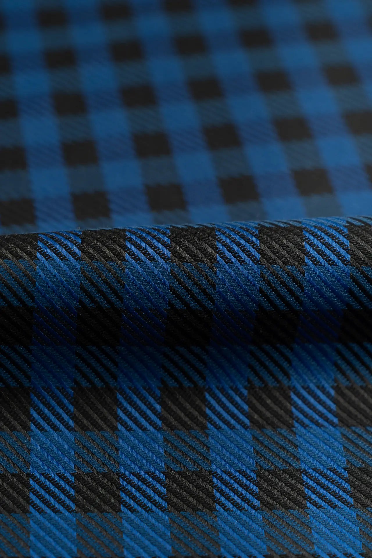 Paño vichy azul y negro