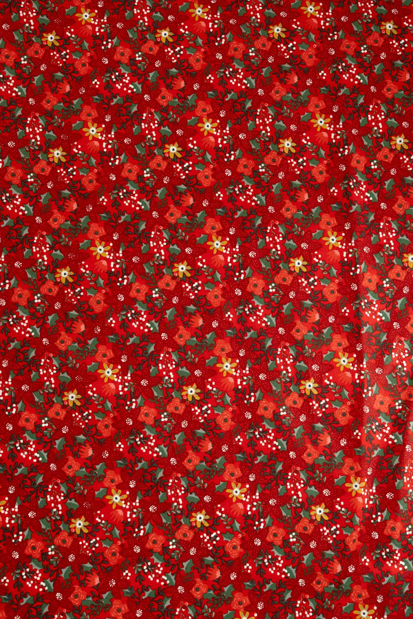 Popelin navidad rojo
