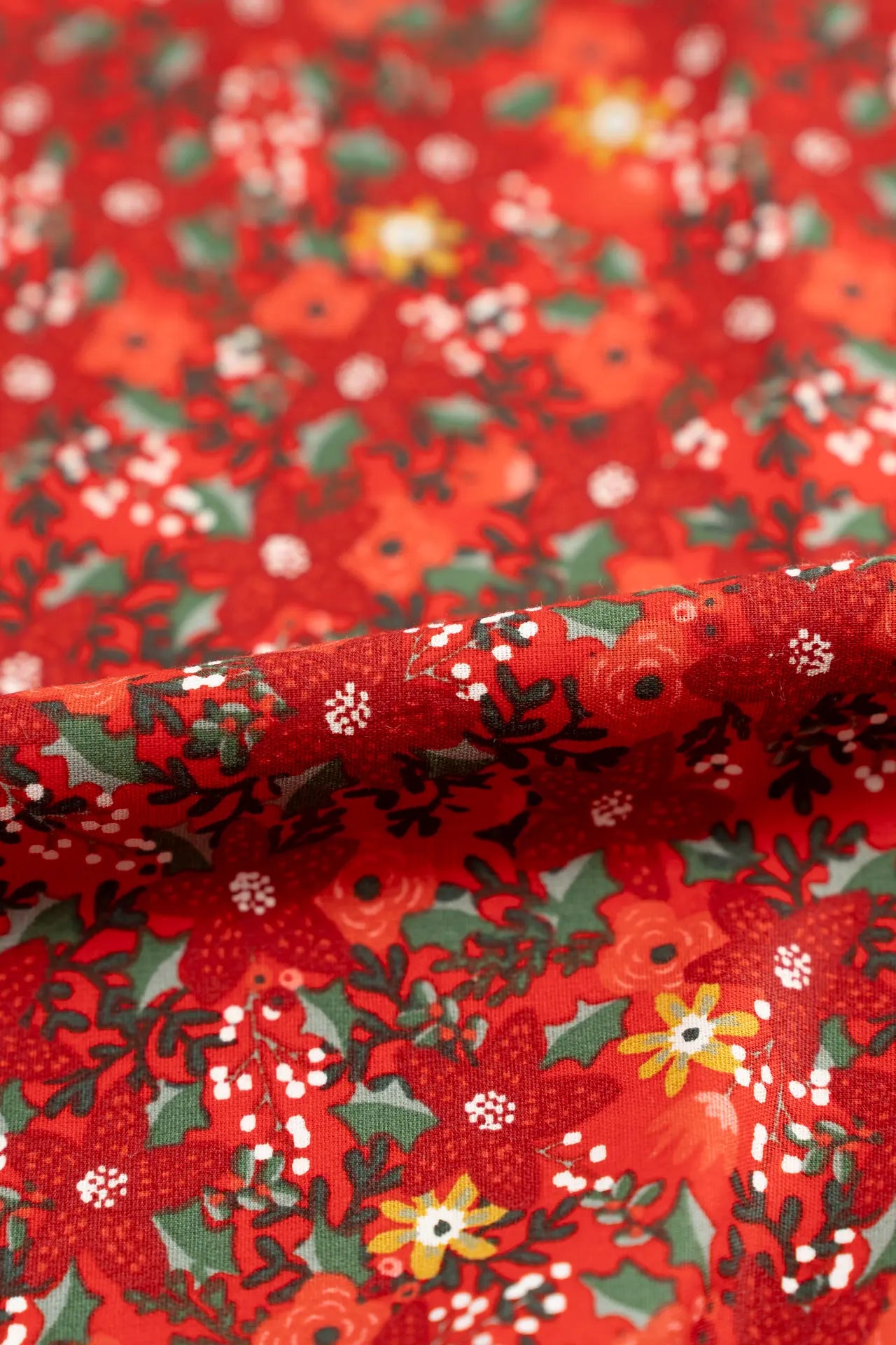 Popelin navidad rojo