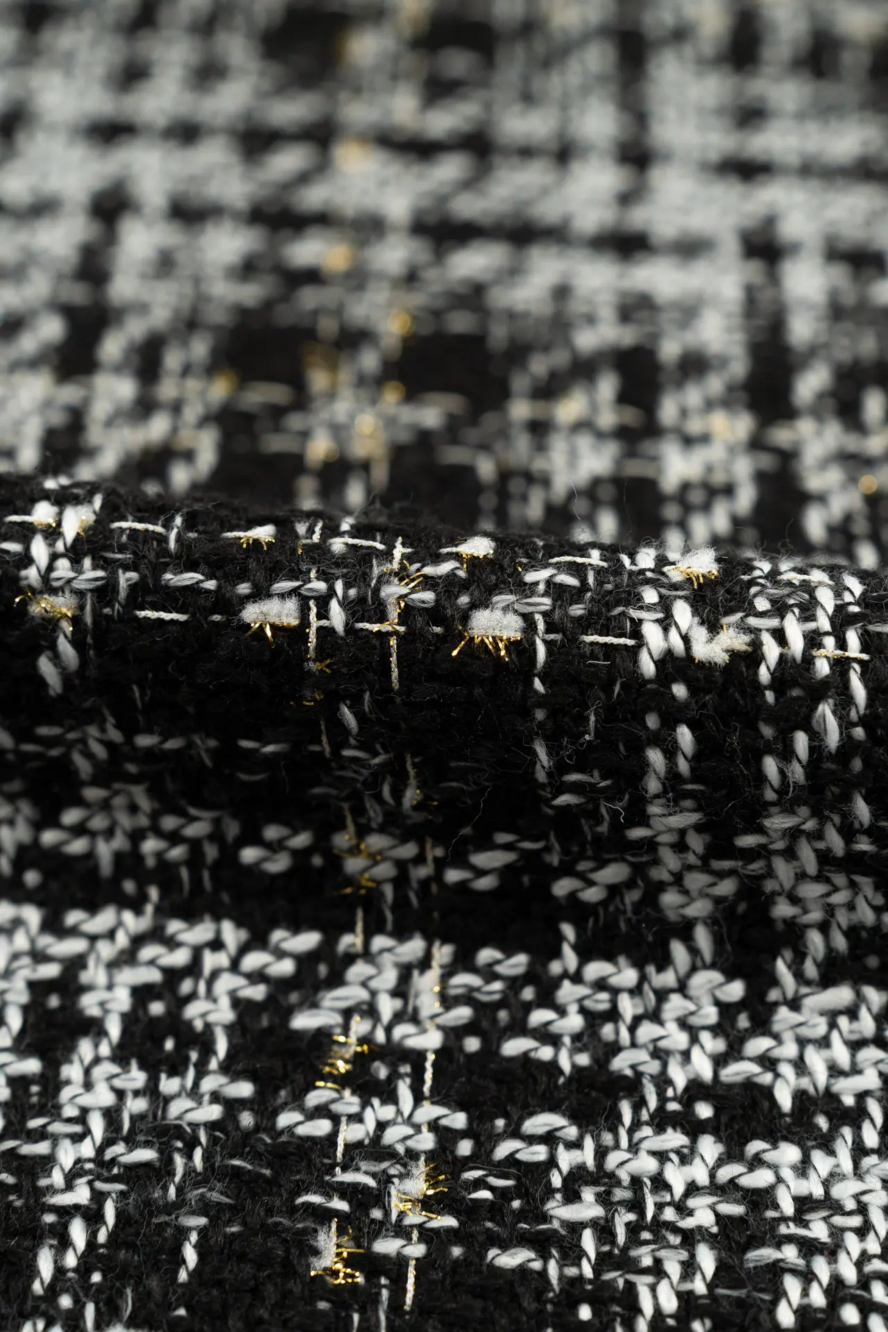 Lana lurex negro