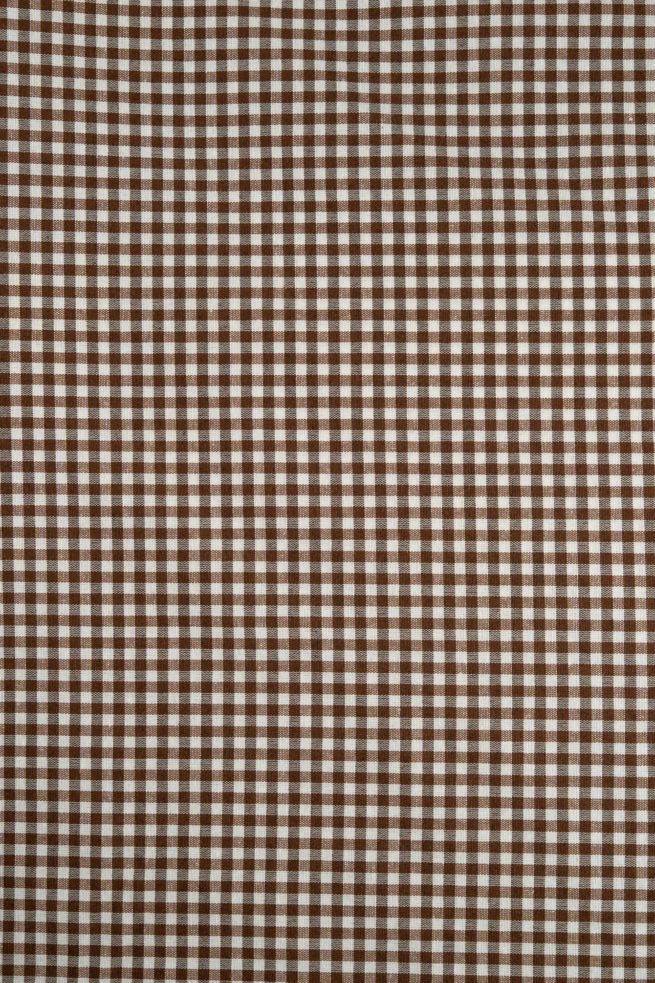 Vichy cortinas pequeño marron