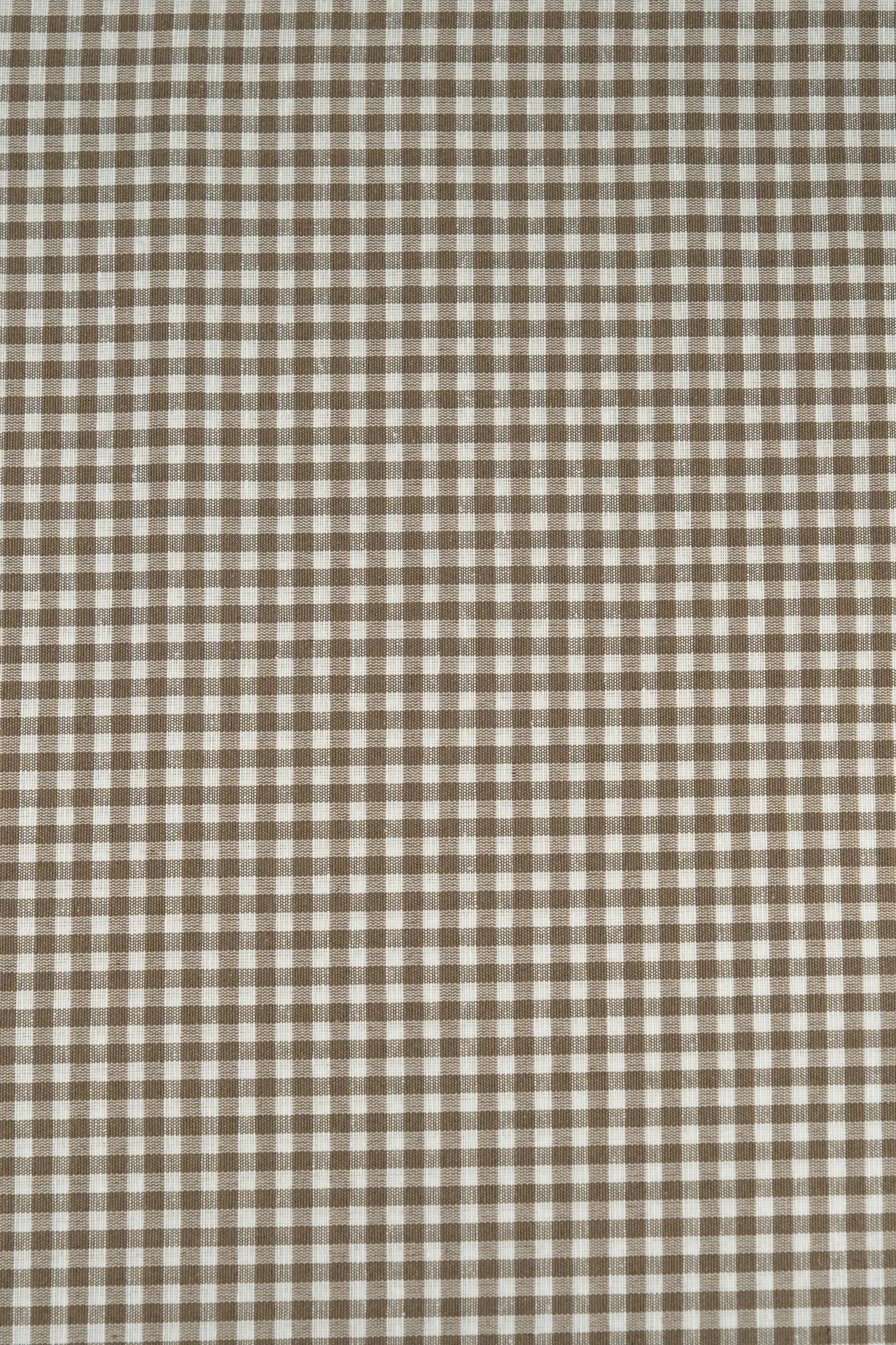 Vichy cortinas pequeño taupe
