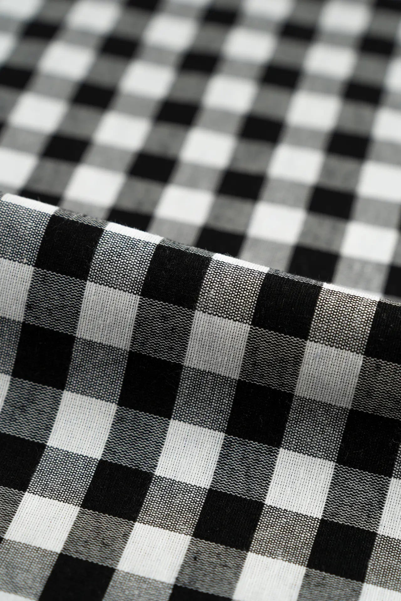 Vichy cortinas mediano negro