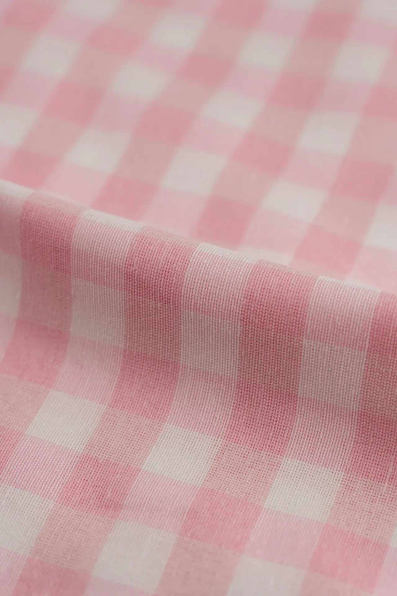 Vichy cortinas mediano rosa