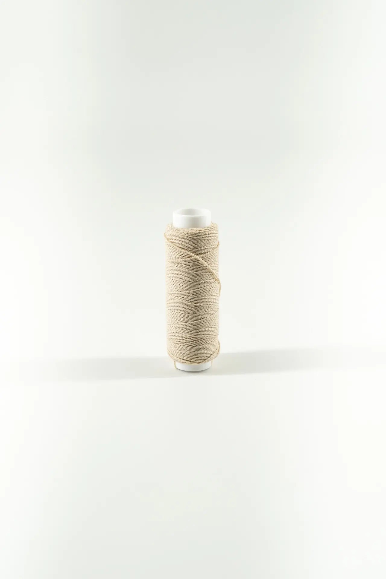 Cordón fino elástico beige
