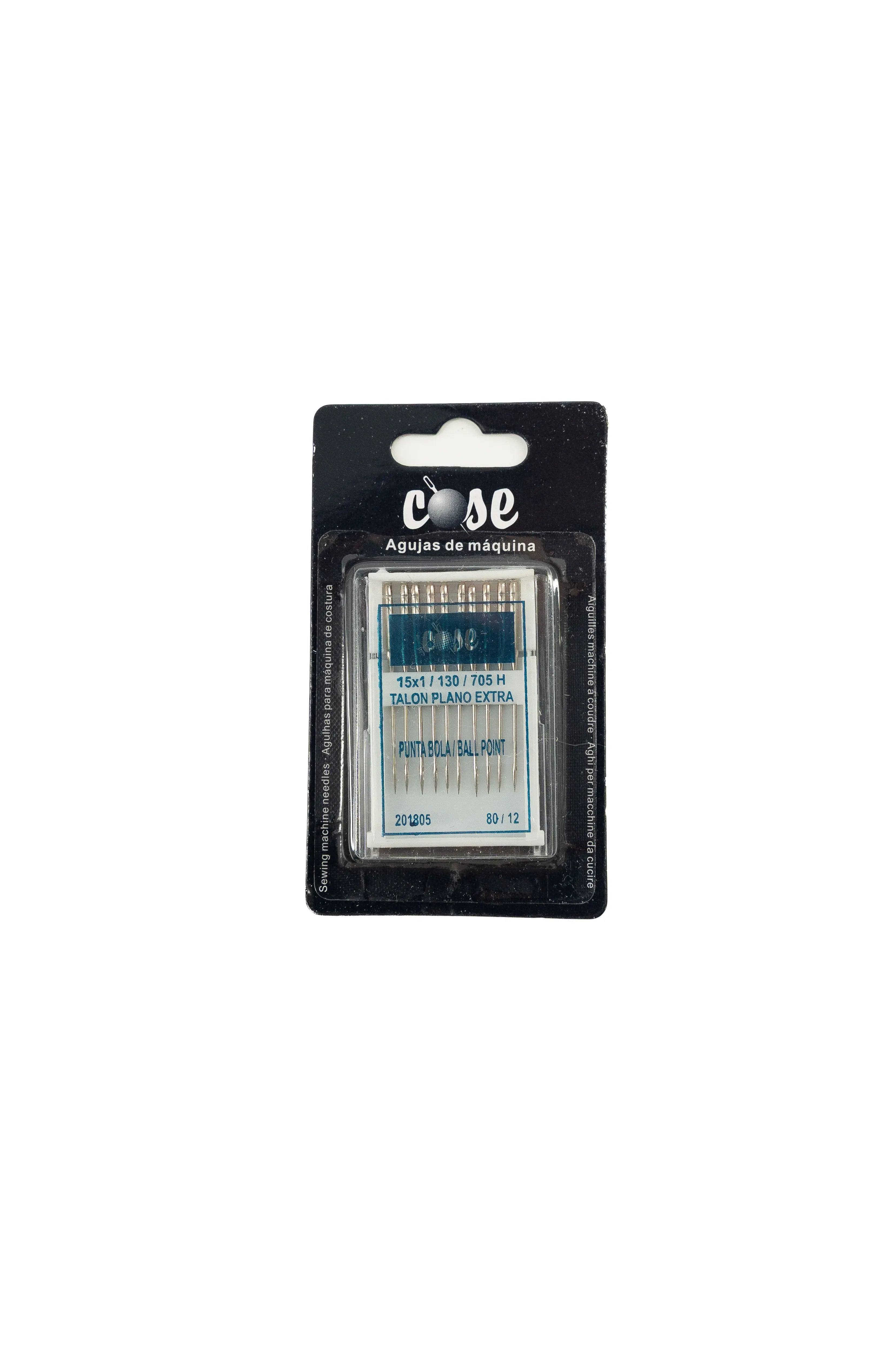 Aguja máquina talón plano bola 80