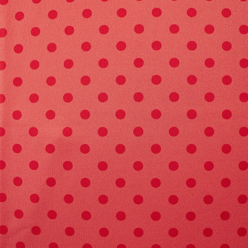 Crepe lunares pequeño naranja coral