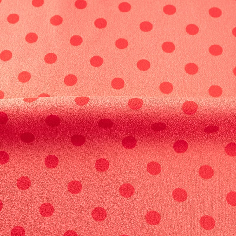 Crepe lunares pequeño naranja coral