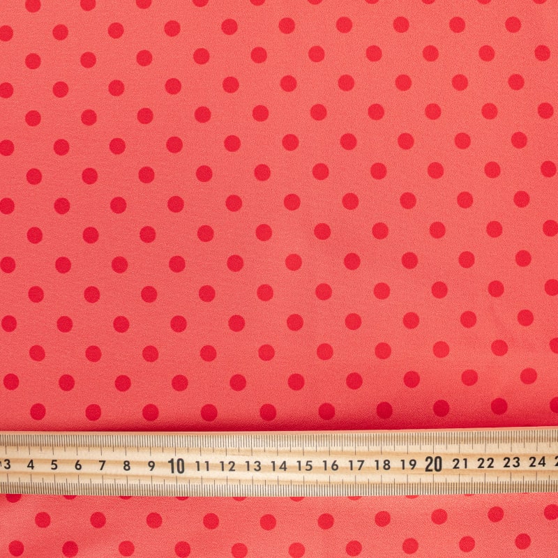 Crepe lunares pequeño naranja coral