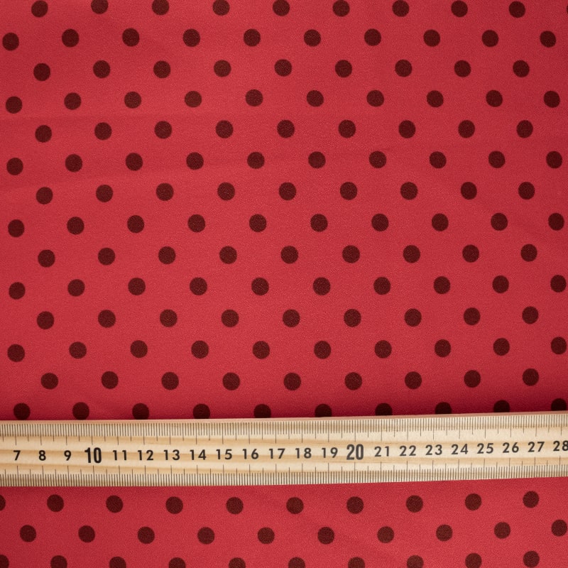 Crepe lunares pequeño rojo