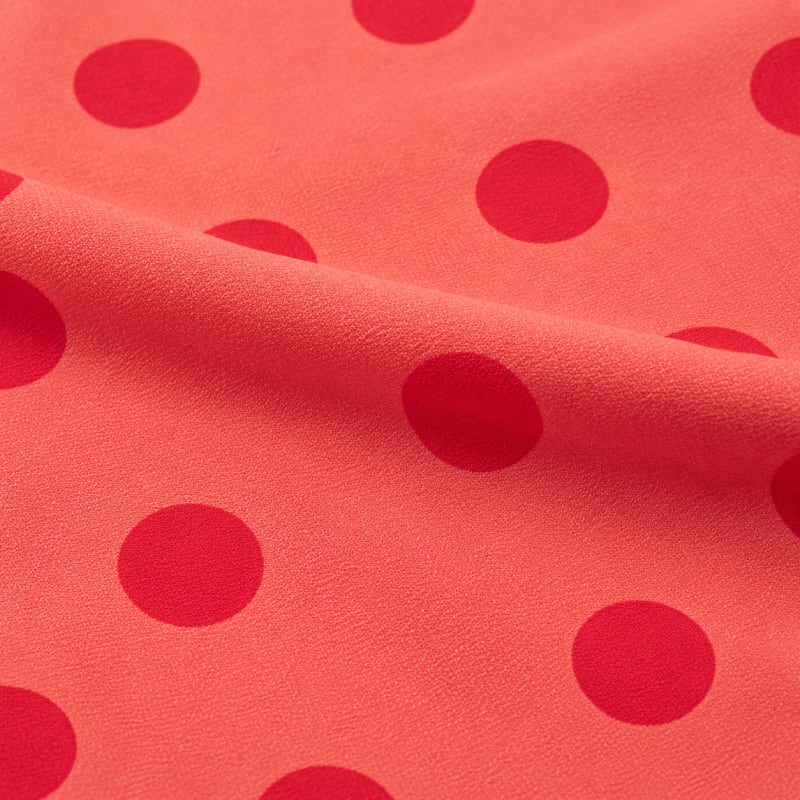 Crepe lunares grande naranja coral