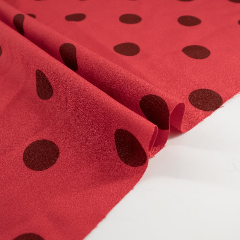 Crepe lunares grande rojo
