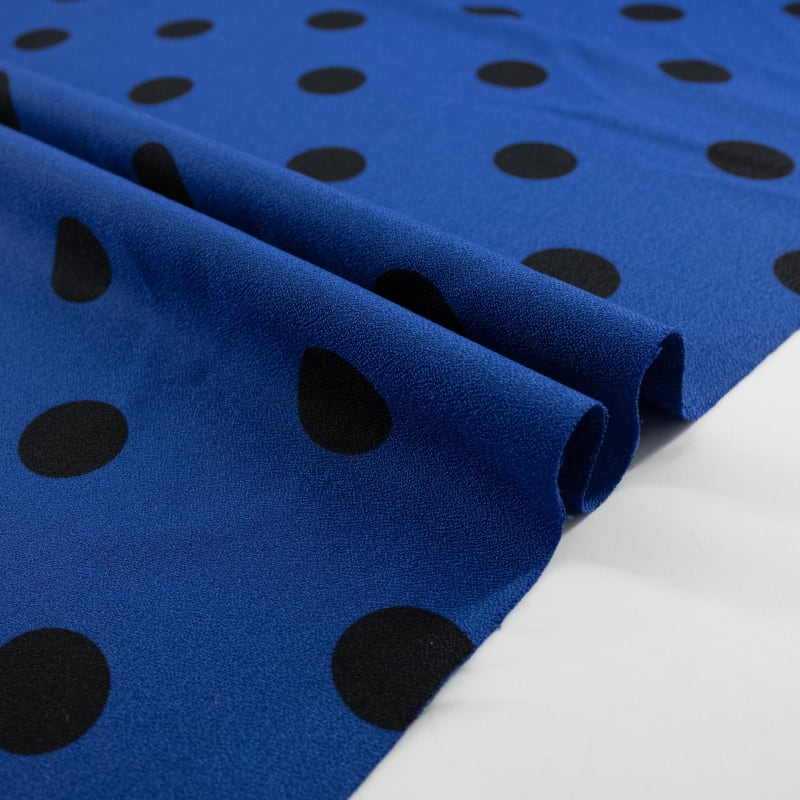 Crepe lunares grande azul