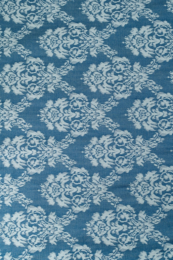 DENIM/VAQUERO floral adamascado azul medio