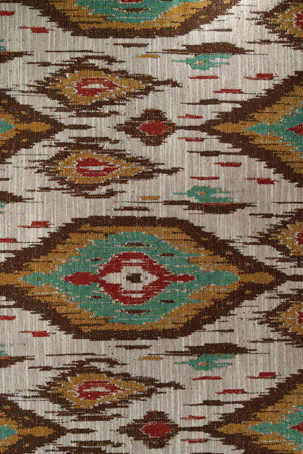 Jacquard geométrico mostaza