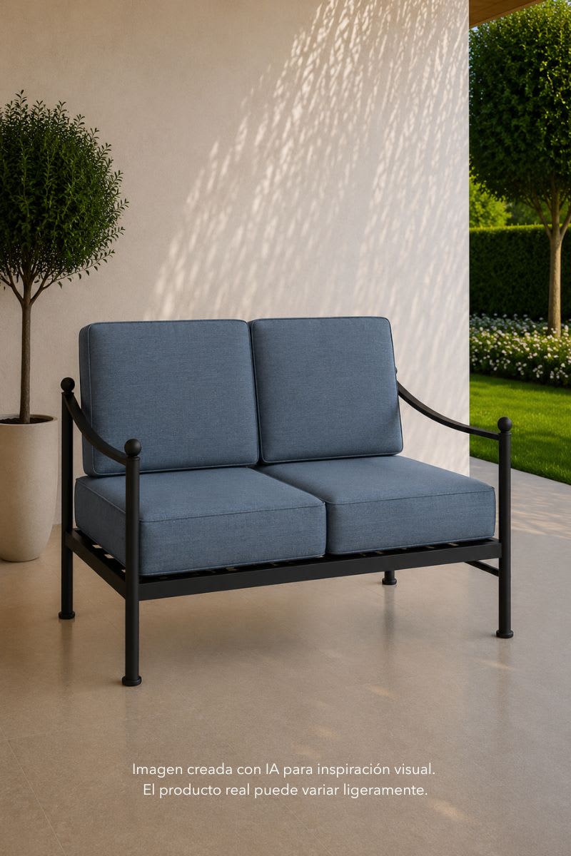 Mockup creado con IA de una tela de lona exterior utilizada en un toldo de porche