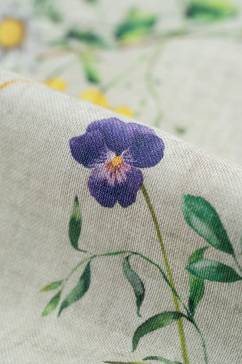 Loneta con estampado de flores