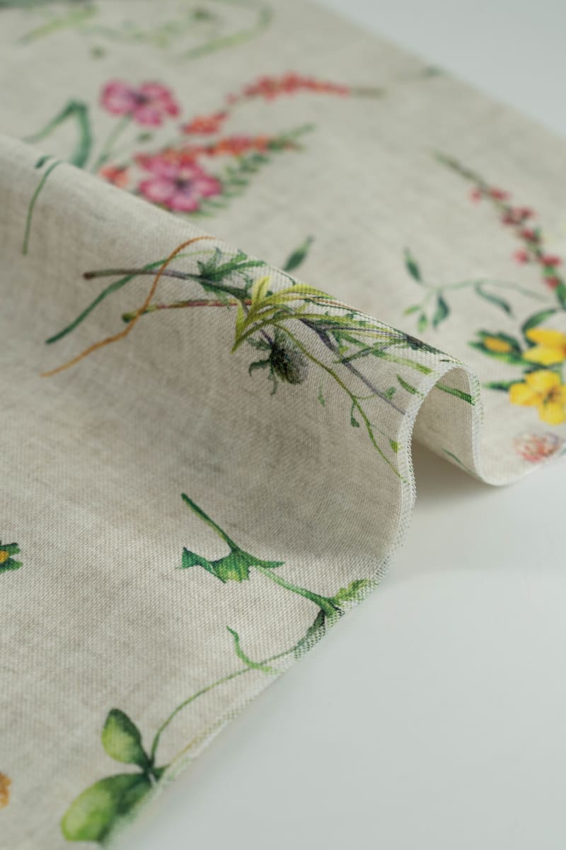 Loneta flores con estampado de flores