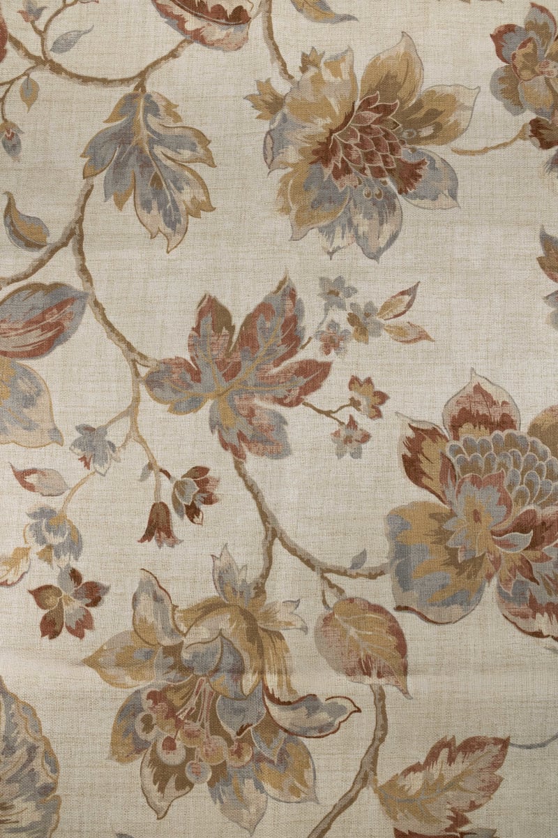 Loneta floral terracota
