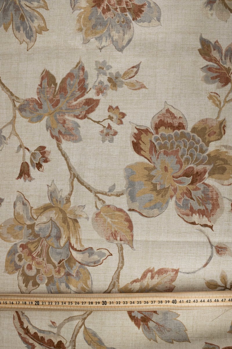 Loneta floral terracota