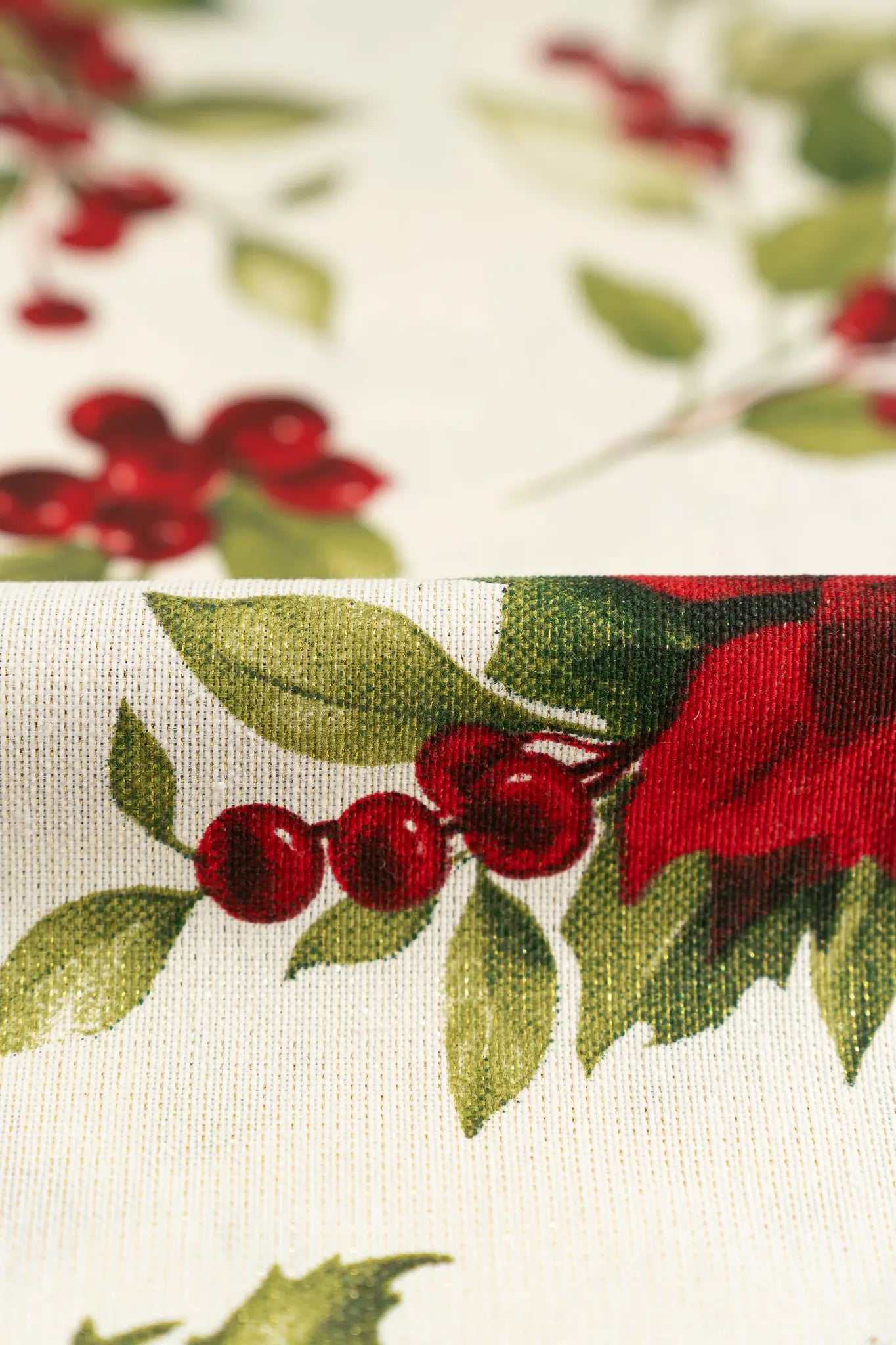 Loneta Navidad flor antique white