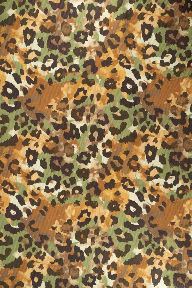 Loneta animal print marrón chocolate
