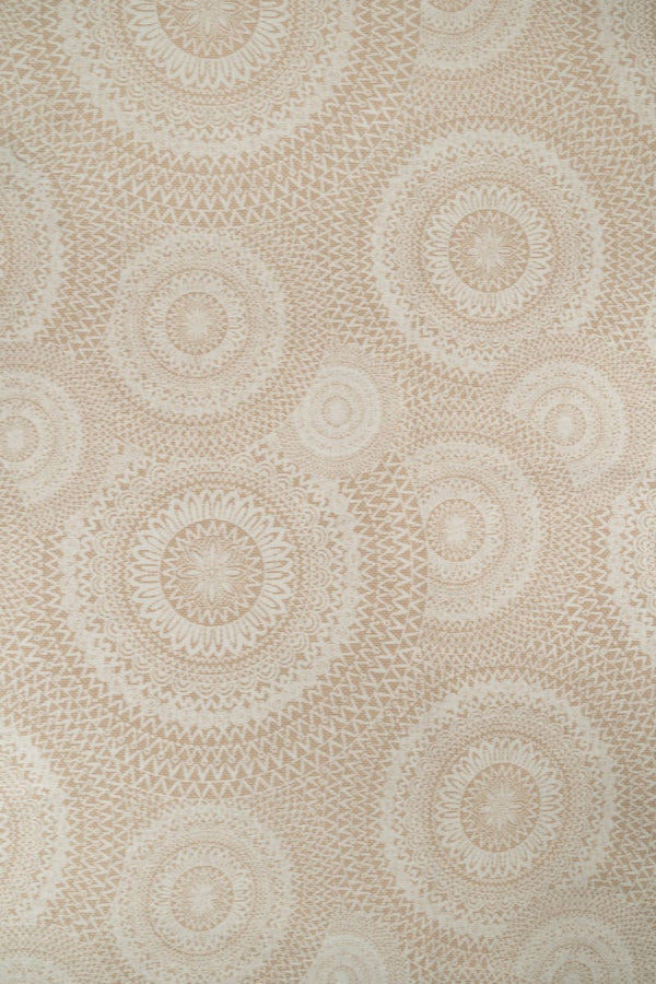 Loneta geométrico círculos beige