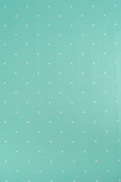 Popelín Verde Agua con Lunar Blanco 5 mm