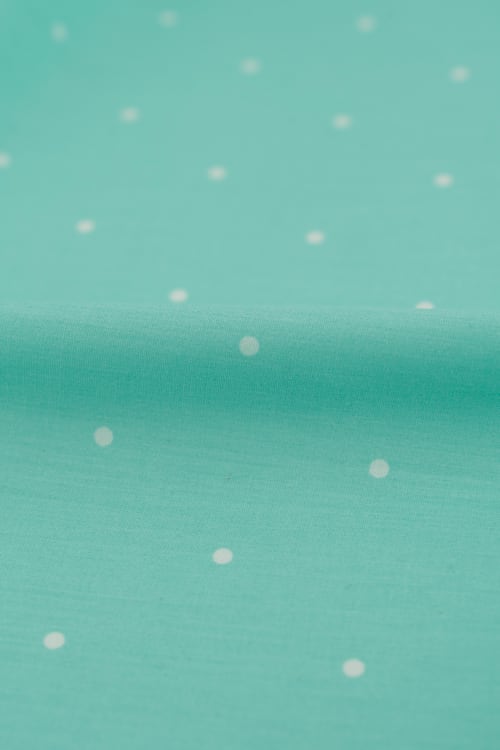 Popelin de lunares de 5mm color verde agua