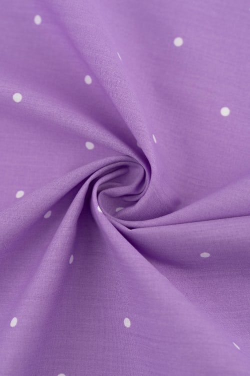 Popelin de lunares  de 5mm color lila