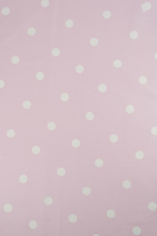Popelin de lunares de 18mm color rosa empolvado