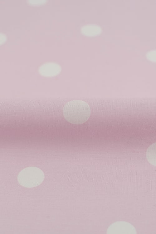 Popelin de lunares de 18mm color rosa empolvado