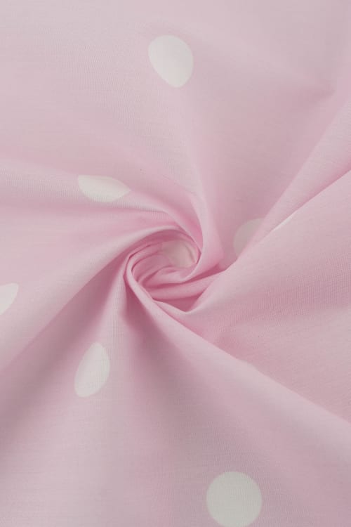 Popelin de lunares de 18mm color rosa empolvado