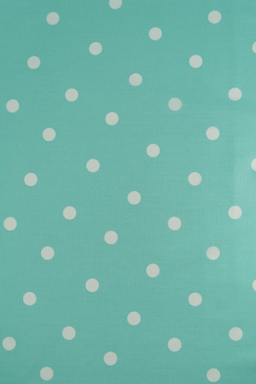 Popelín Verde Agua con Lunar Blanco 1,8 cm
