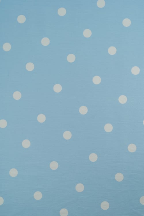 Popelin de lunares de 18mm color azul empolvado