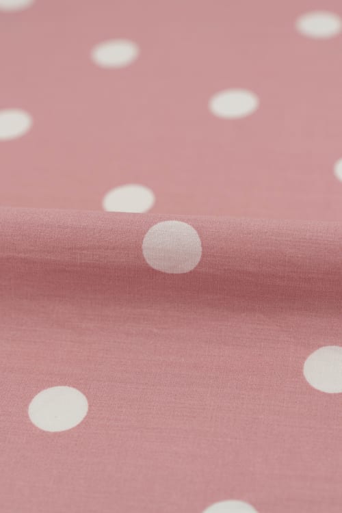 Popelin de lunares de 18mm color rosa maquillaje