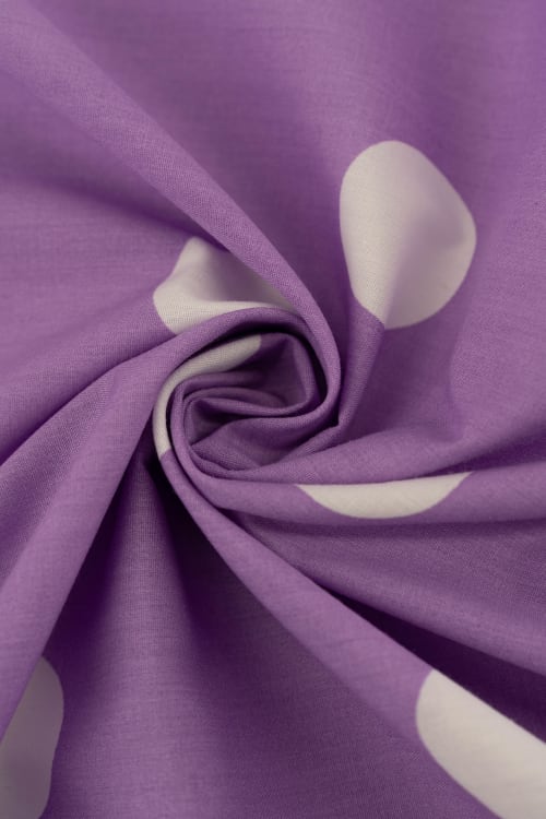 Popelin de lunares de 35mm color lila