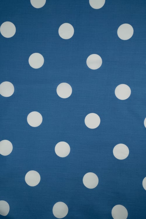 Popelin de lunares de 35mm color azul noche