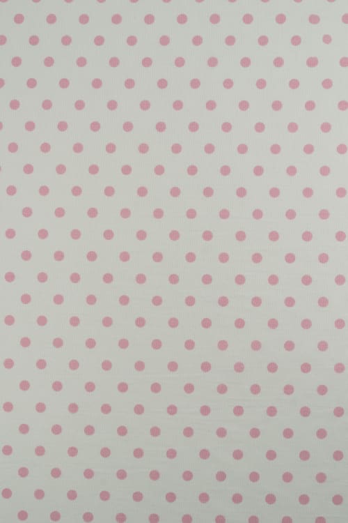 Popelin de lunares rosa con lunar blanco de 8mm