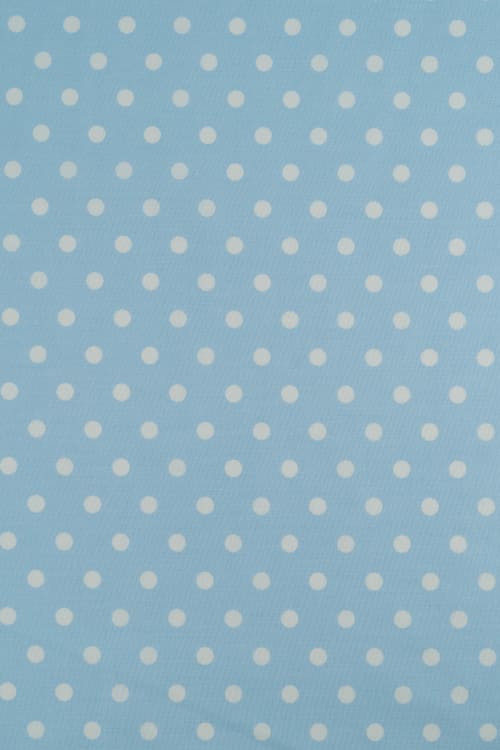 Popelin azul empolvado con lunar blanco de 8mm
