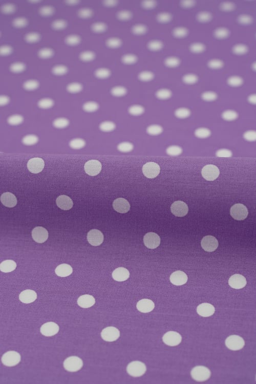Popelin malva con lunar blanco de 8 mm