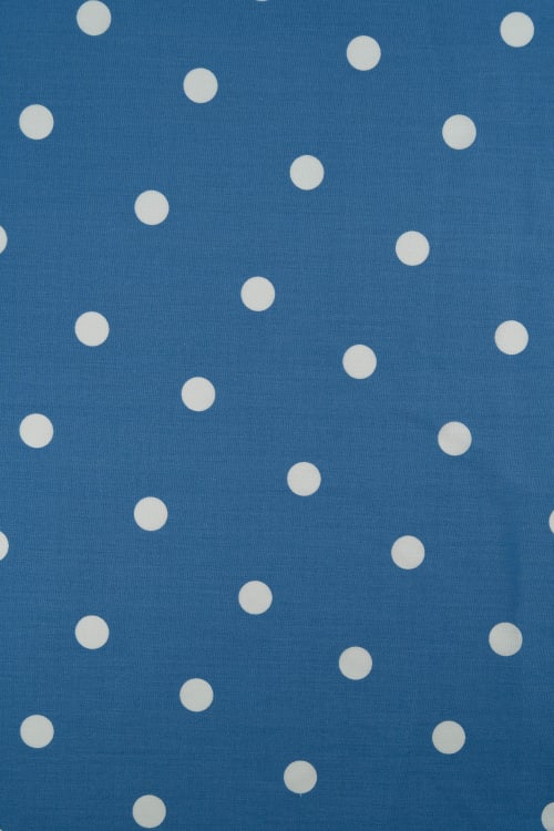 Popelin de lunares de 18mm color azul noche