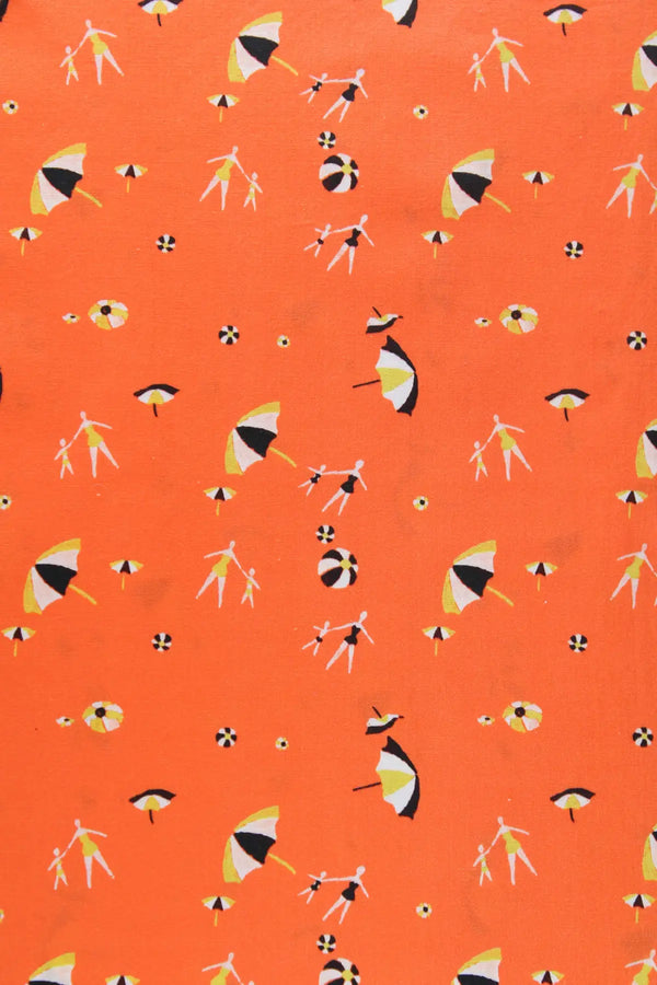 Popelin sombrillas  vermillion orange
