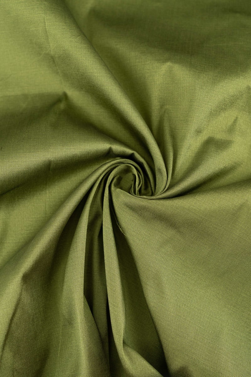 TAFETAN liso verde seco