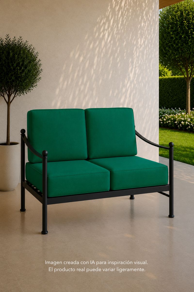 Mockup creado con IA de una tela de lona exterior utilizada en un toldo de porche
