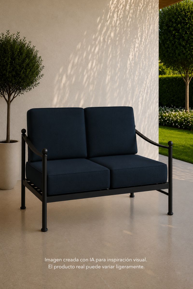 Mockup creado con IA de una tela de lona exterior utilizada en un toldo de porche