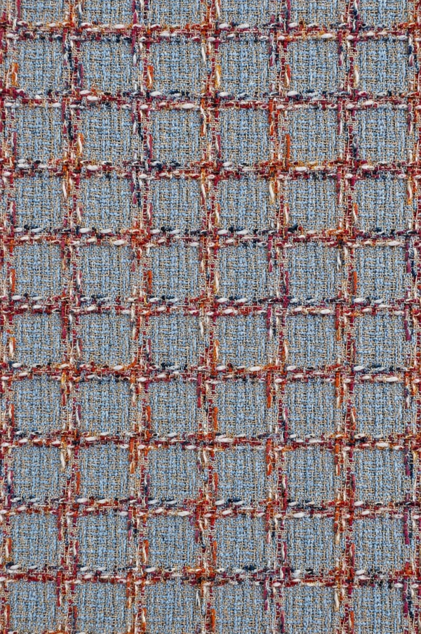 Chanel cuadros azul claro