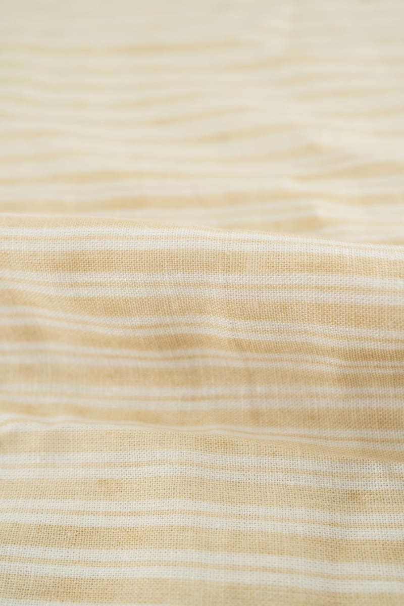 VISCOSA viscosa con lino rayas amarillo mantequilla
