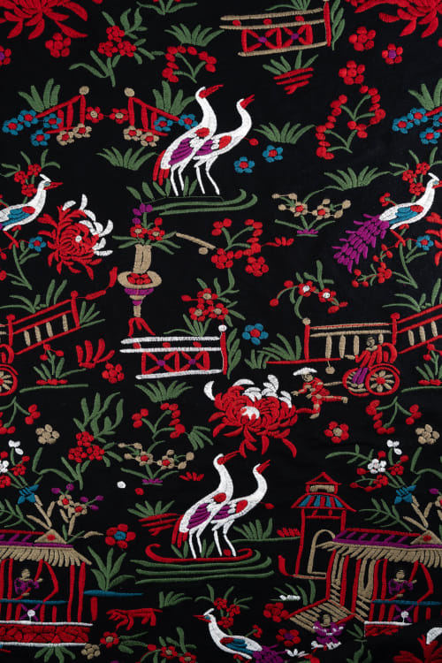 Viscosa bordada chinitos multicolor